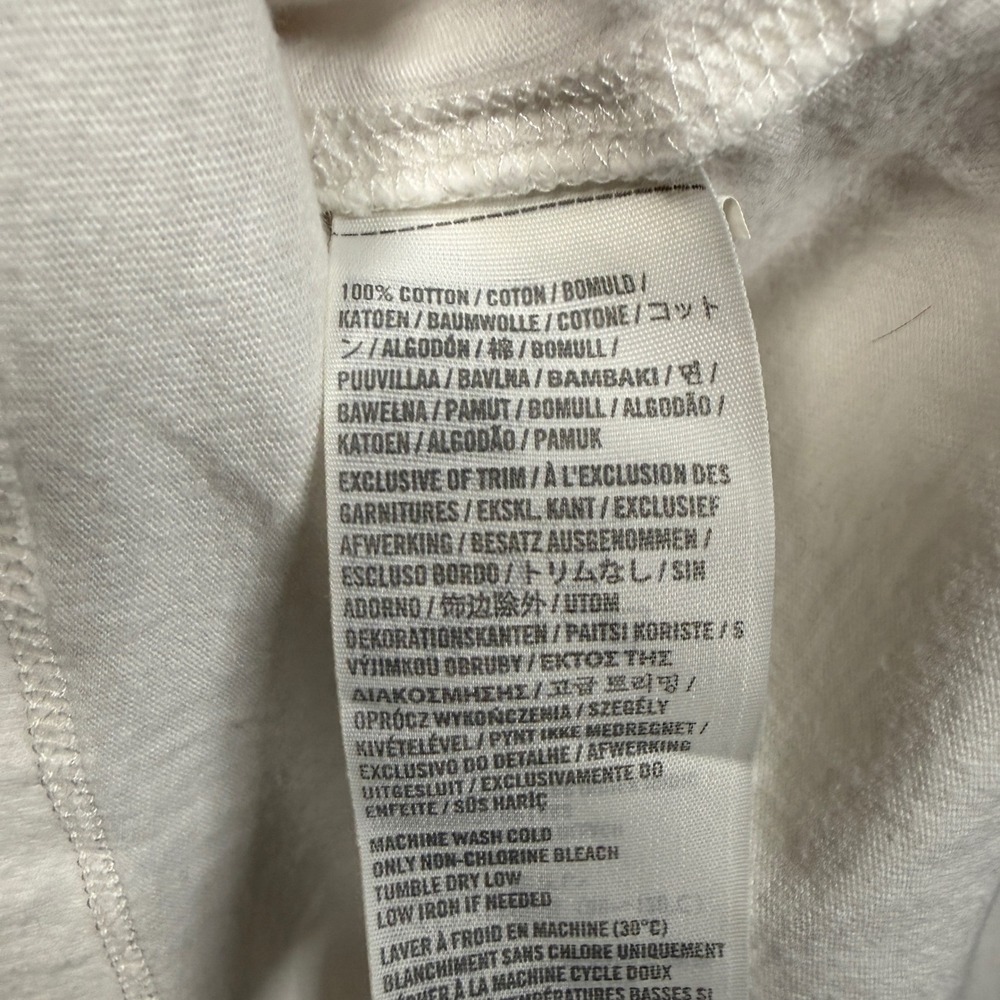 Y2K Abercrombie & Fitch Small T-Shirt White Cotton Logo Crew Neck Long Sleeves - Picture 8 of 10
